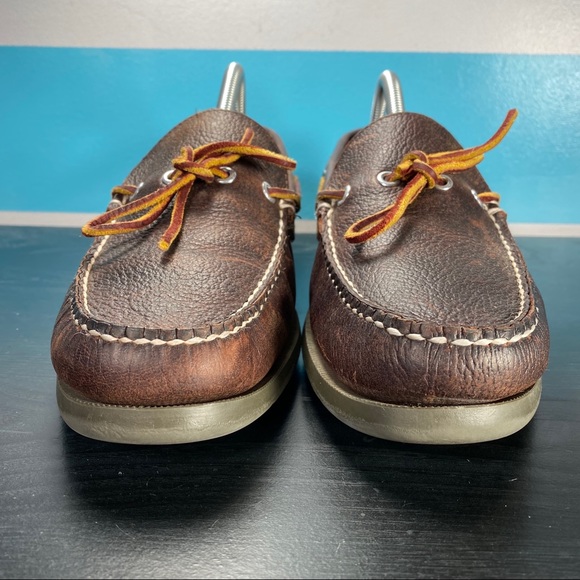 L.L. Bean leather boat shoes men’s size 8.5 - Picture 2 of 8